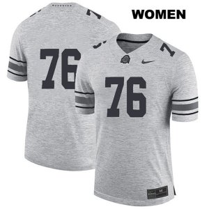 Women's NCAA Ohio State Buckeyes Branden Bowen #76 College Stitched No Name Authentic Nike Gray Football Jersey CQ20C42GK
